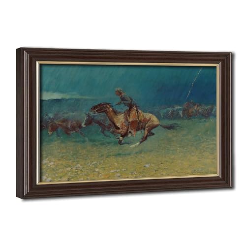 Cadre à suspendre The Stampede Remington cadeau idéal pour passionné