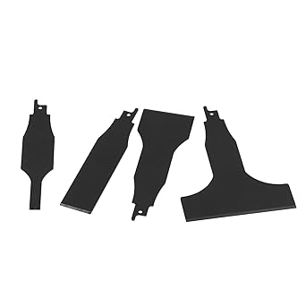 Reciprocating Saw Scraper, Standard Sizes Easy To Replace Tile Scraping Attachment 4PCS High Carbon Steel for Wall Putty Removal for Floor Cleaning