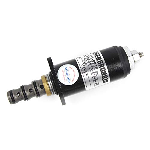 111-9916 1119916 KDRDE5K-31/40E30-103A 12V Excavator Hydraulic Main Pump Solenoid Valve Yellow Dote - SINOCMP Excavator Solenoids for 320D E320B E320C Excavator Parts, 3 Month Warranty