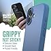 Smartish® iPhone 16 Magnetic Case - Gripmunk Compatible with MagSafe [Lightweight + Protective] Slim & Thin Grip Cover with Microfiber Lining for Apple iPhone 16 - Blues on The Green