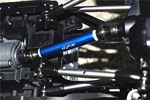 6pc Set Upgrades Steel+Aluminium Front+Rear CVD Drive Shaft Tamiya Mercedes-Benz G500 (CC-02)-58675 RC Cars by GPM (Blue)