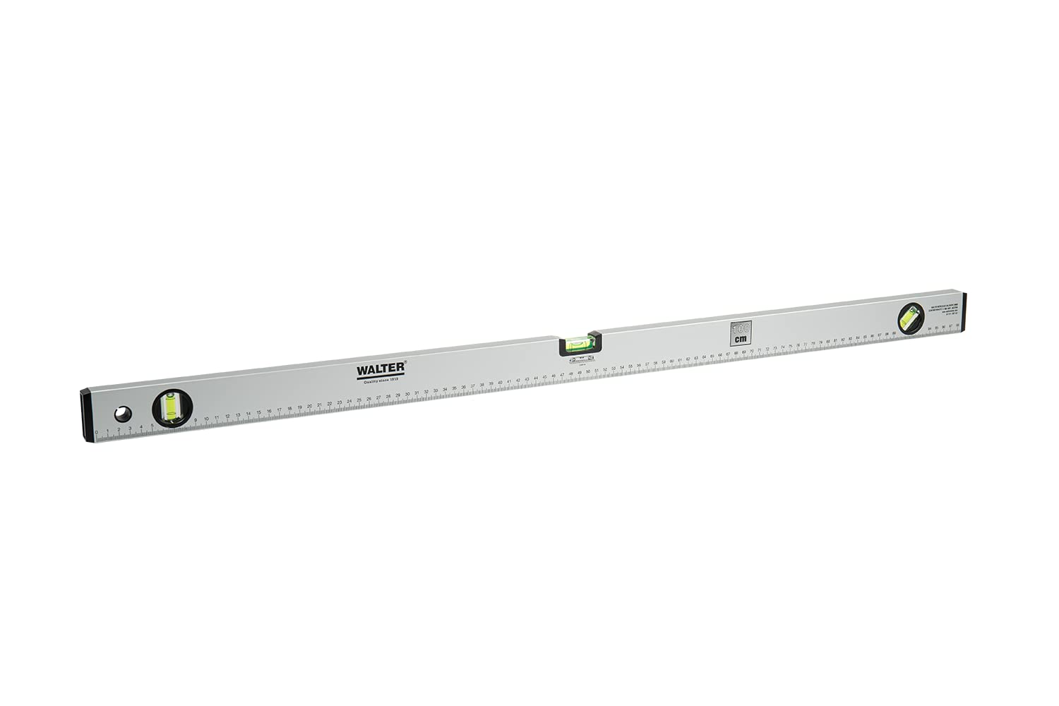 WALTER Wasserwaagen-Set 3-tlg. Wasserwaagen in den Längen 40cm, 60cm und 100cm, für besonders präzise Messungen, angenehme Handhabung durch robustes & leichtes Aluminiumgehäuse