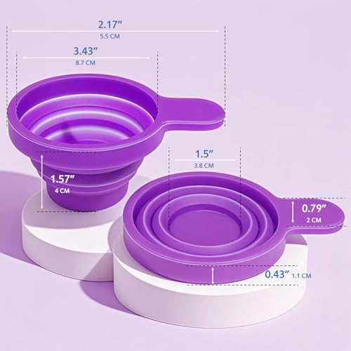 Image of QMARK Collapsible Silicone Pee Cups for Ovulation and Pregnancy Tests, 2 Pack with Travel Case, Reusable
