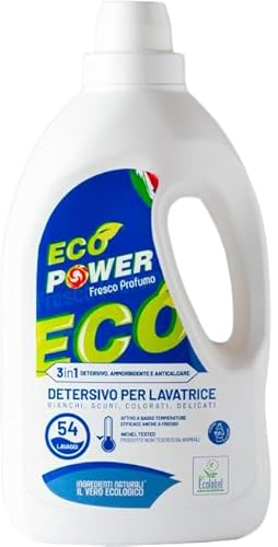 Ecopower, Detersivo Bucato 3 In 1, 54 Lavaggi