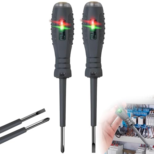 Destornillador MagnéTico, 2 en 1 BolíGrafo Probador EléCtrico 12-250 Voltios, Probador De Circuito, Destornillador EléCtrico De Prueba, Comprobador De Tension para Reparación de Circuitos