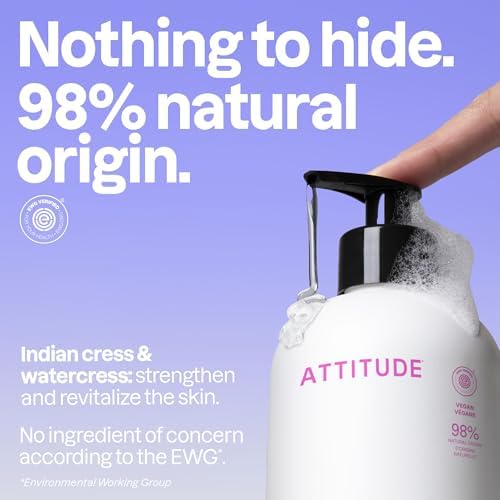 ATTITUDE Liquid Hand Soap, Made in Canada, EWG Verified, Plant and Mineral-Based, Vegan Personal Care Products, Coconut & Wild Berries Scent, 473 mL - 2