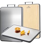 Titanium Cutting Board Double Sided Bamboo Cutting Board for Kitchen Double Sided Food Grade, Pur...