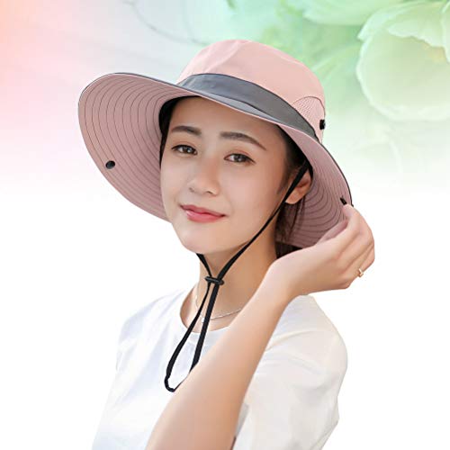 Chapéu de sol feminino LIOOBO com aba larga, viseira com proteção solar para atividades ao ar livre,
