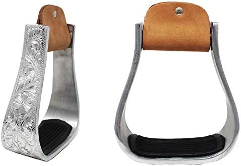 Challenger Tack Horse Saddle Aluminium Western Riding SS Stirrups Tread 51150