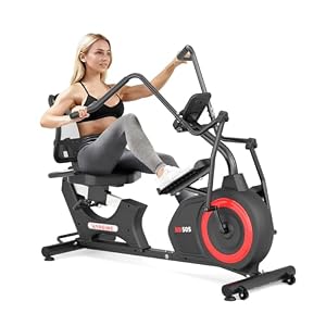 VANSWE Recumbent Elliptical Cross Trainer – Full-Body Low-Impact Recumbent Exercise Bike with Bluetooth App, Magnetic Resistance, Quiet Belt Drive for Seniors & Home Rehab