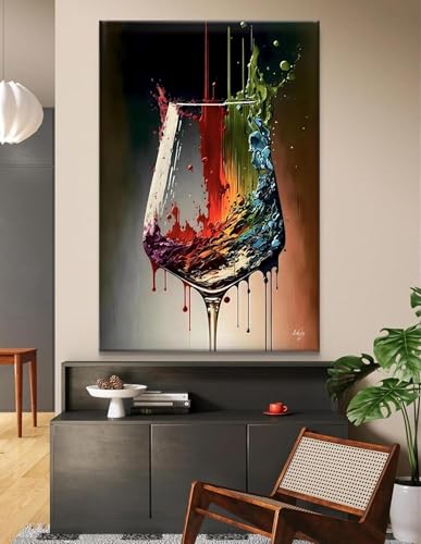 Peinture colorée sur verre à vin pour raviver un mur de cuisine vide et sombre - 5
