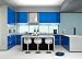 Vinilo Pegatina Muebles de Cocina, PVC Engomada Autoadhesivo Protege o Decora Armario y Aparatos Eléctricos, Papel Pintado para Muebles/Cocina/Baño,Impermeable Pegatina, Rollo 60cm (Azul oscuro, 5)