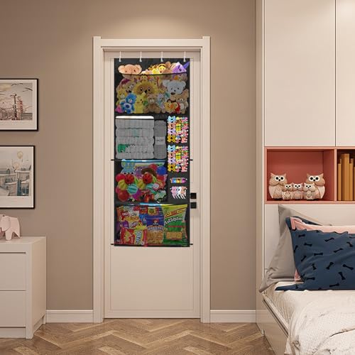 Gran almacenamiento de juguetes de peluche en malla transpirable para dormitorio infantil 4