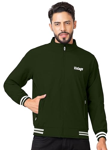 Image of FTX Men Solid Full Sleeve Grey Color Regular Fit Windcheater Casual Jacket