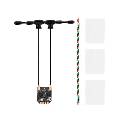 Radiomaster ELRS Receiver RP4TD-M 2.4GHz ExpressLRS Nano Receiver with 79mm UFL T Dual Antenna for FPV Drone/Tiny Whoop/Fixed-Wing RC Plane