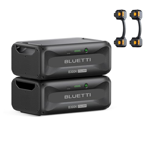 BLUETTI Expansion Battery B300K×2, 5529.6Wh LiFePO4 Battery Pack for Power Station Apex 300 Only, Extra Battery for Home, Emergency, Road Trip
