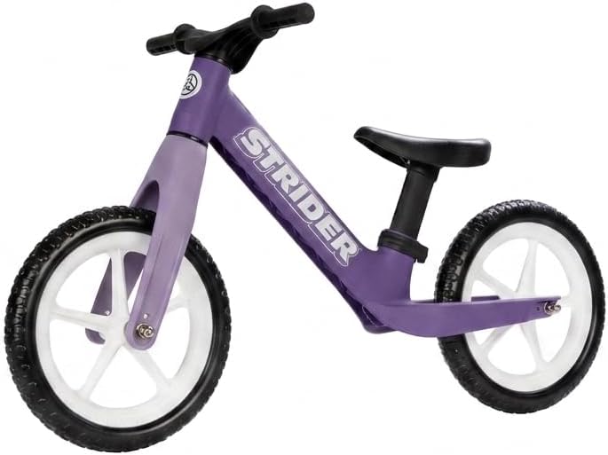 Strider 12” Comp Bike- No Pedal Balance Bicycle for Kids 1 to 3 Years -Easy Assembly & Tool-Free Adjustments