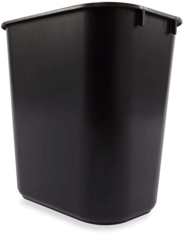 Rubbermaid FG295500BLA Small Black 14 Quart Wastebasket