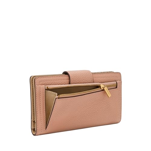 Image of Fossil Women's Logan Leather Wallet RFID Blocking Tab Clutch