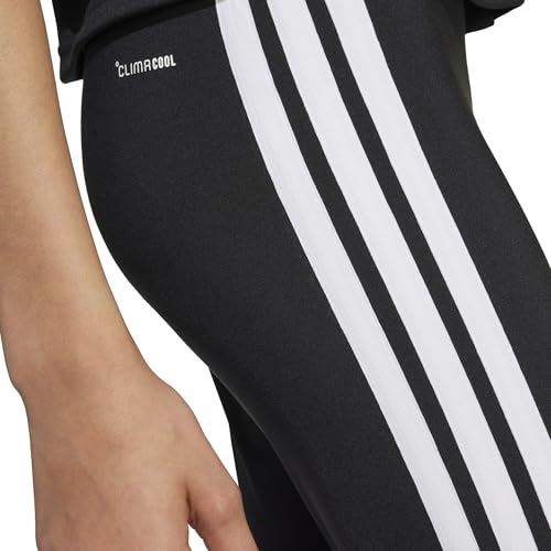 adidas Girl's TRAIN ESSENTIALS 3-STRIPES LEGGINGS, Black/White, 9-10 Years
