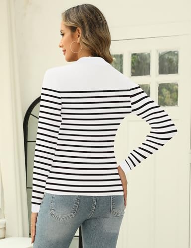Image of Rapbin Women's V Neck Long Sleeve Ribbed Knit Pullover Sweater Slim Fitted Casual Basic Tee Tops