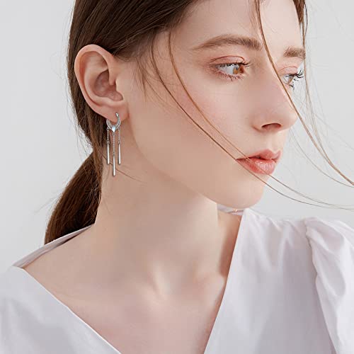 Yfn Bohemian Boho Tassel Earrings Sterling Silver Dangle Drop Earrings Teardrop Dangling Indian Earrings Jewelry Gifts For Women Girls #TOP5
