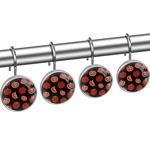 Crochets de rideau de douche design tomate pour la maison - 3