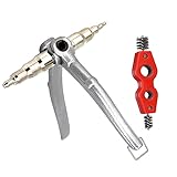 【2 cepillos de cobre para tuberías】Cepillo de limpieza de tuberías 4 en 1: el cepillo de limpieza 4 en 1 brinda una limpieza interna y externa completa de todas las tuberías, el rango lavable es el tamaño más común: 1/2 ", 5/8", 3 / 4", 7/8".