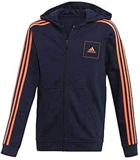Adidas JB A Aac Fz Hd Sweatshirt - Collegiate Navy/Collegiate Navy/App Solar Red, 3-4Y