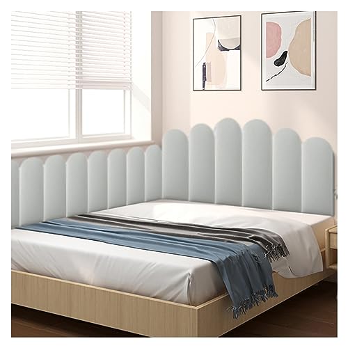 Acolchado de pared 3D anticolisión, insonorizado, adhesivo para cabecero, paneles decorativos de pared para dormitorio, dormitorio, 1.2 pulgadas de grosor, gris oscuro, 78.8 x 15.7 pulgadas