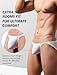 Mens Breathable Thong Briefs Sexy Fashionable Bikini Underwear Sequin Pouch Shorts Low Rise Stretchy Breathable Undies White XL