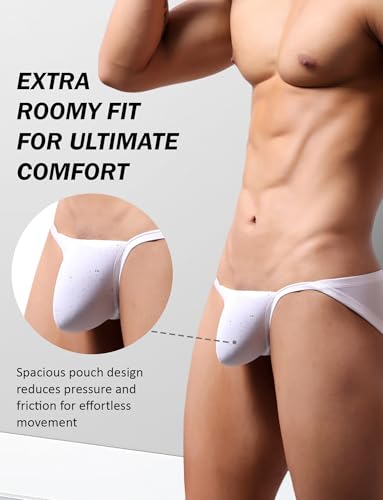 SEAUR Men's Sequin Thong Briefs Seamless Pouch Bikini Underwear Low Rise Breathable Stretchy Underpants2