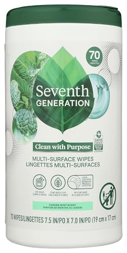 Seventh Generation Multi-Surface Wipes, Garden Mint Scented, 70 Count