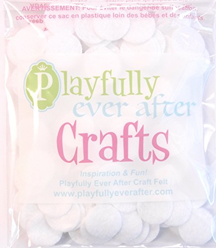 Image of Playfully Ever After White Craft Felt Circles (3 /4 Inch - 150pc)