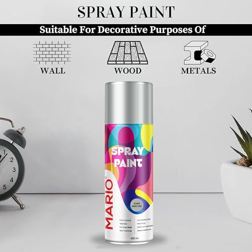 Image of Mario Spray Paint - 48 Haier Smokey Grey (400ml) | Smokey Grey Spray Paint for Home Decor, Automotive & Furniture Projects