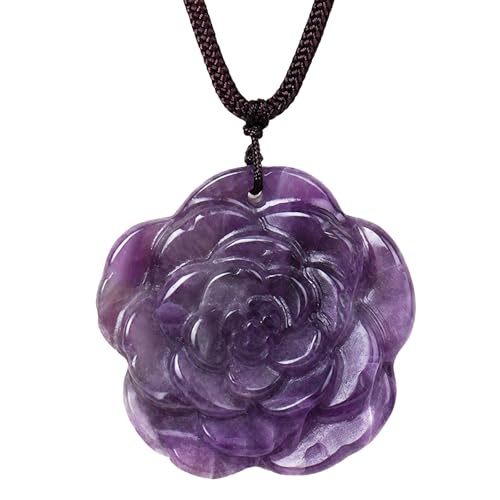 Collier avec pendentif fleur en cristal chaîne ajustable ras de cou