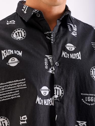Image of The Indian Garage Co Men Cotton Regular Fit Full Sleeves Spread Collar Casual Shirt