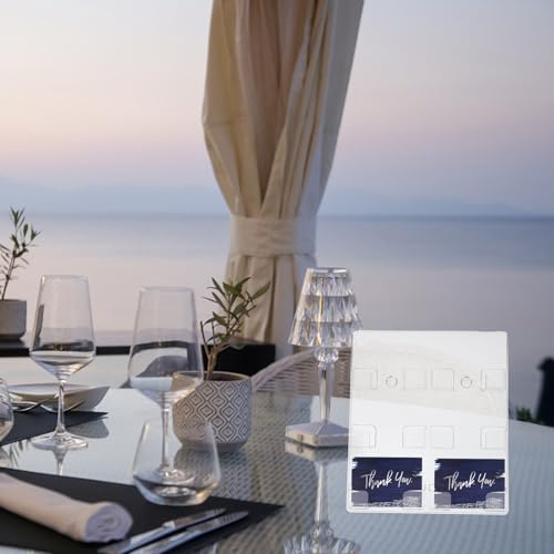 Tarjetero de cristal rectangular y fácil de limpiar para eventos de negocios 4