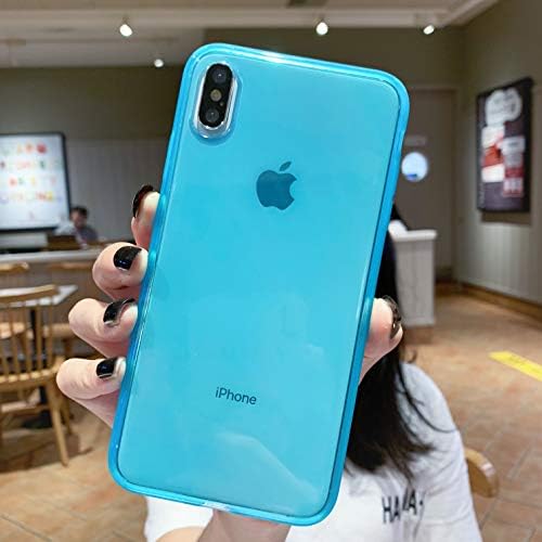 iPhone Xs Case Clear,iPhone X Case,[Matte Shock-Absorption Bumper Edge] Silicone TPU Soft Gel Phone Cover for Apple iPhone X/Xs 5.8" (2018) - Clear Black