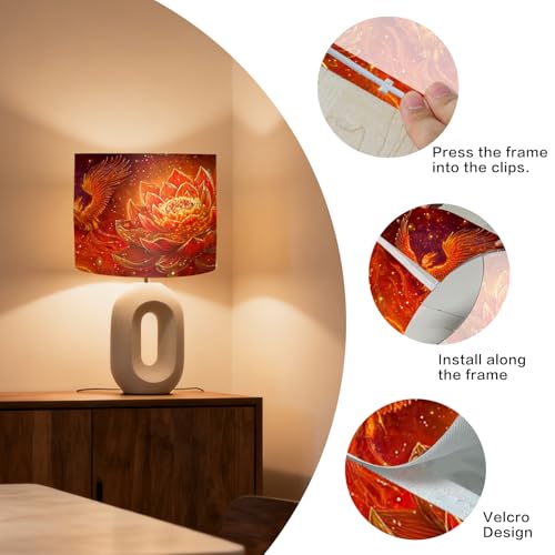 Image of Nuxovilar Lamp Shades Set of 2, 13 inch Top x 13 inch Bottom x 10 inch High (Spider)