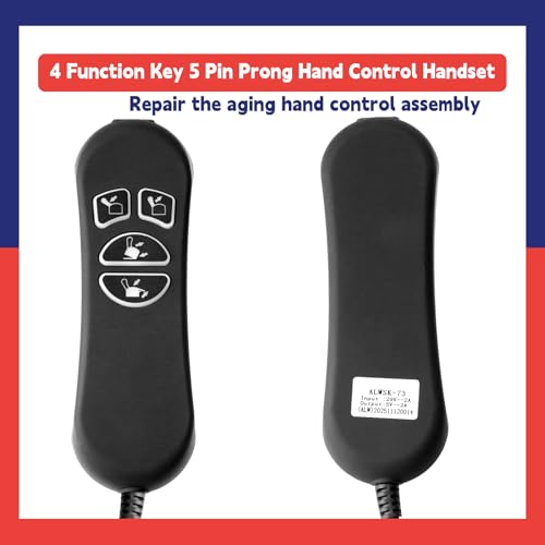 Télécommande rétroéclairée avec port USB 5 broches pour moteur de fauteuil - 2