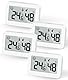DOOMAY Mini Innenthermometer, Feuchtigkeitsmessgerät mit Celsius (℃), Luftfeuchtigkeitsmesser, digitaler Temperaturmonitor für Gewächshaus, Babyzimmer, Keller, Reptilienbrüter