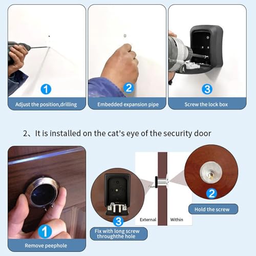Boîte à clés d'accès d'urgence solution anti perte pour école et garage - 7