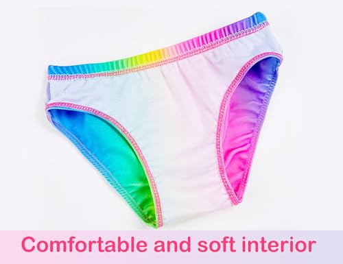 Image of Girls Tankini Swimsuit Two Piece Bathing Suit Colorful Toddler Kids Ruffle Swimwear Adjustable Strap Summer Beach