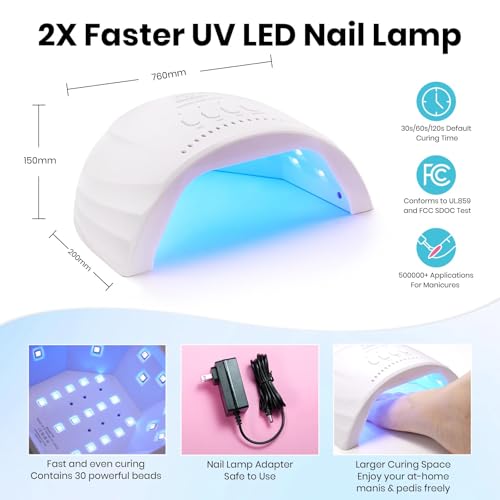 Image of Beetles Gel Nail Polish Kit with U V Light, 100 Colors Gel Polish 133 Pcs Nail Stuff Kit for All Seasons with Base and Matte&Glossy Top Coat Infinite Inspirations Soak Off Gifts for Women