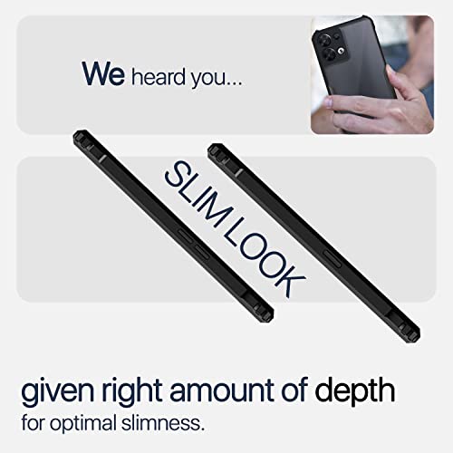 Image of Pikkme Oppo Reno 8 5G Back Cover | Crystal Clear Transparent Back | Ultra Hybrid | Full Camera Protection | Raised Edge | Bumper Back Case for Oppo Reno 8 5G (Black)
