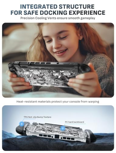 Image of mumba Dockable Case for Nintendo Switch 2 2025, [Blade Series] TPU Grip Protective Cover Accessories Compatible with Switch 2 7.9 Inch and Quick-Release Joy-Con Design