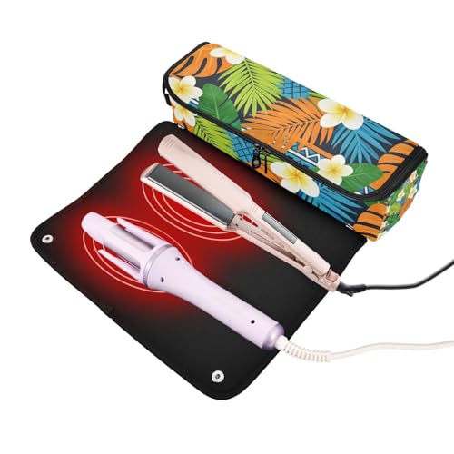 Bolso de viaje para herramientas de cabello con tapete resistente al calor miniatura 2