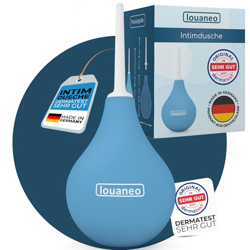 Bidé de ducha íntima Louaneo para mujeres y hombres   Kit de enema con instrucciones   Sarolit, azul