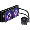 Cooler Master MasterLiquid ML240L RGB Close-Loop CPU Liquid Cooler, 240mm Radiator, Dual Chamber RGB Pump, Dual MF120R RGB Fans, RGB Lighting for AMD Ryzen/Intel LGA1200/1151